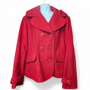 Guess Wool Blend Peacoat Size M